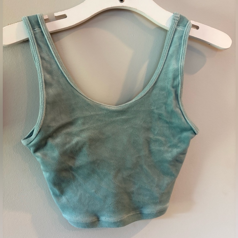 Aerie Velour Sleeveless Fitted Crop Bra - Picture 8 of 11